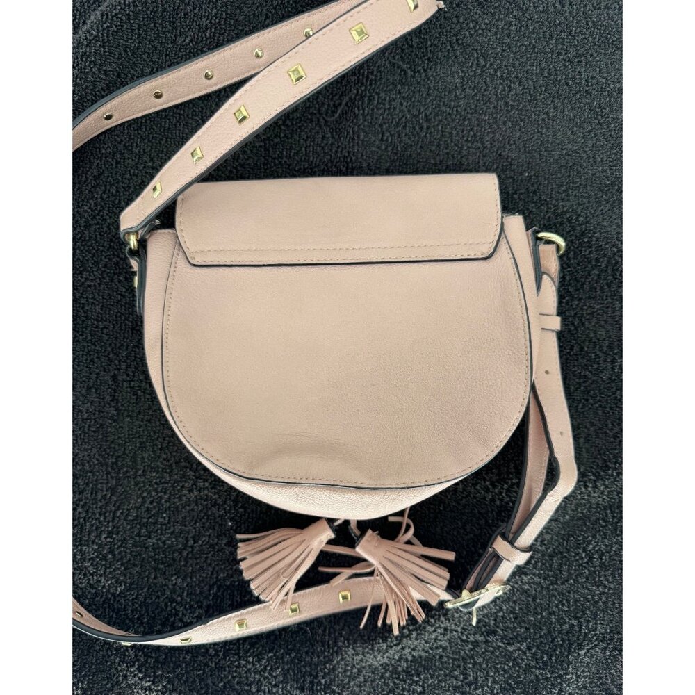 Victorias Secret Pink Faux Leather Crossbody Bag With Gold Stud Accents & Tassel - Picture 11 of 14